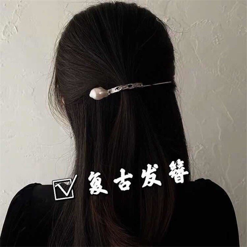 冷淡风复古珍珠发簪成人盘发簪