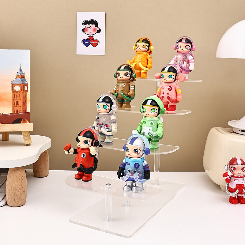 盲盒收纳展示架半圆阶梯式架子