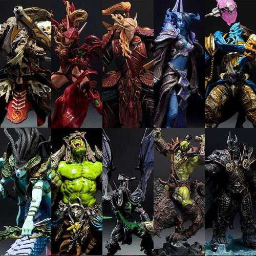 魔兽世界手办巫妖王伊利丹模型