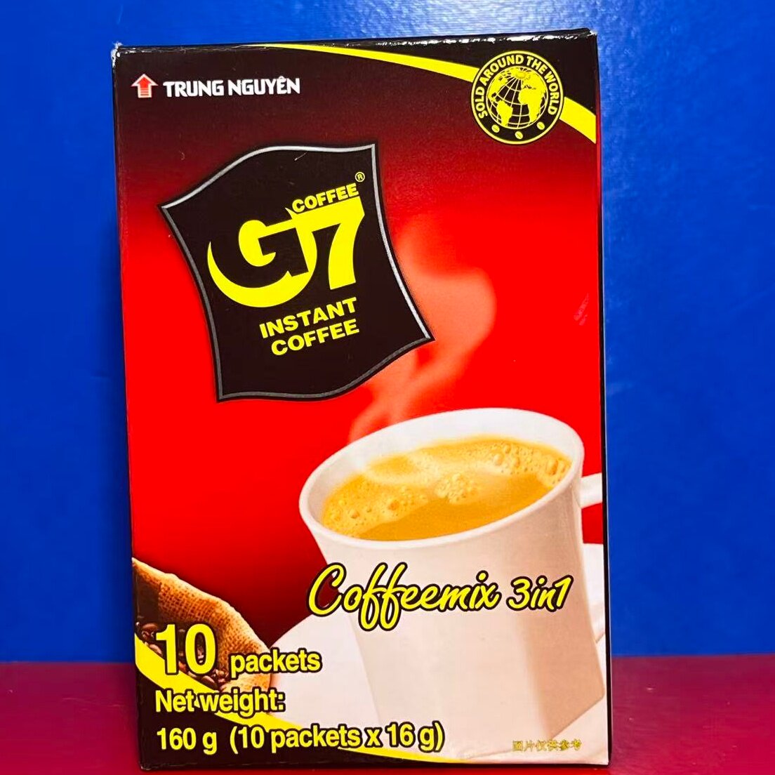 越南进口G7三合一速溶原味咖啡饮料160克(10袋)奶咖提神临期特价