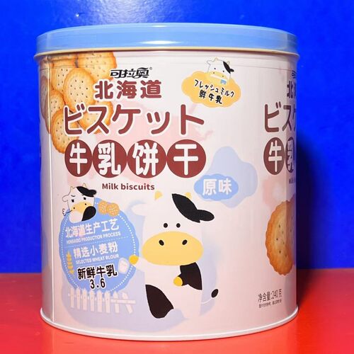 可拉奥北海道牛乳饼干原味240克
