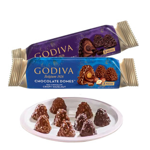 休闲零食 30g临期特价 歌帝梵臻粹系列榛子巧克力制品三颗装 GODIVA