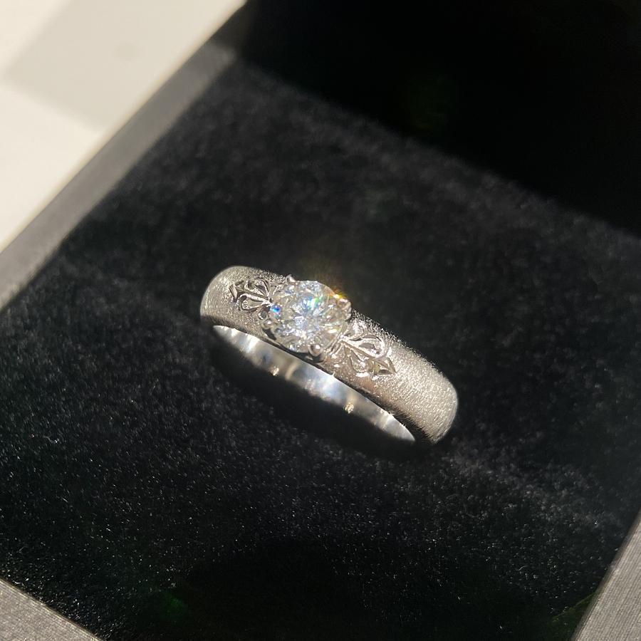 纯手工批花 织金雕花戒指925纯银轻奢高级感拉丝复古情侣对戒1卡