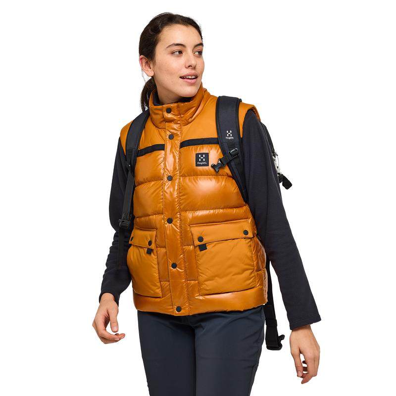 HAGLOFS女士羽绒马甲保暖防风防水保暖马甲立领短款户外马甲