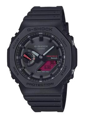 代购G-SHOCK男女腕表蓝牙夜光计时闹钟黑色树脂太阳能防水运动