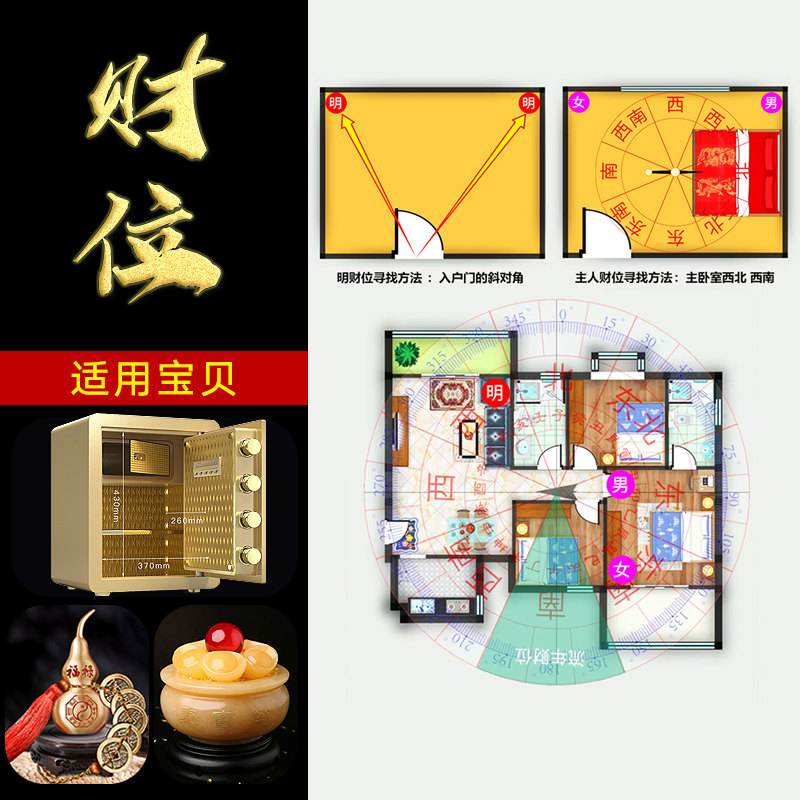 店铺客厅明财位摆件提升求财生意帮助聚宝盆里招明财位神器铜葫芦