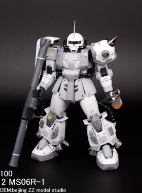 ZZ模玩万代高达模型代工MG1/100 松永真白狼扎古2喷涂成品