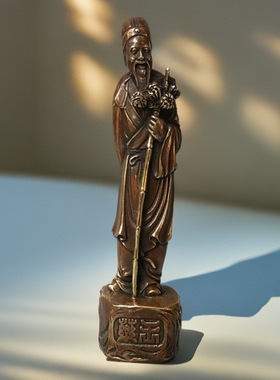 黄铜药王神像摆件中医馆大药房诊所摆件药王医圣铜像摆件o