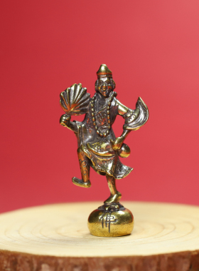 黄铜济公活佛摆件铜人物像中式