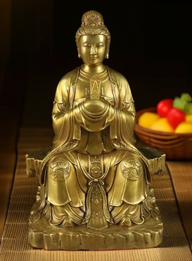 碧霞元君摆件纯铜泰山娘娘神像泰山圣母泰山奶奶家居客厅桌面像o