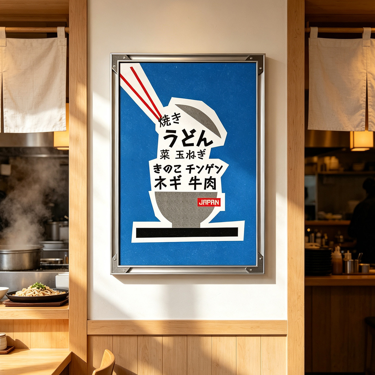 复古乌冬面装饰画日式拉面馆居酒屋挂画原木风料理刺身餐厅壁画