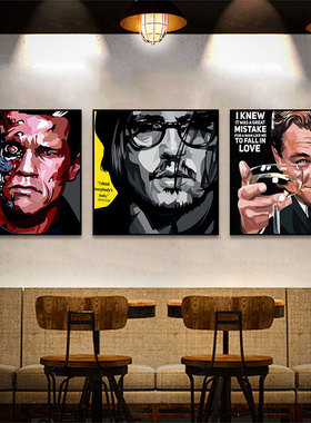 电影明星杰克逊海报挂画波普风工作室办公室装饰画酒吧咖啡厅壁画