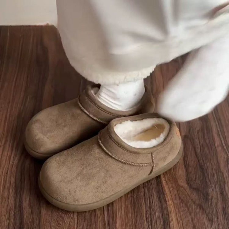 复古小土豆勃肯鞋女款2025新款冬季外穿加绒加厚雪地靴保暖棉鞋子