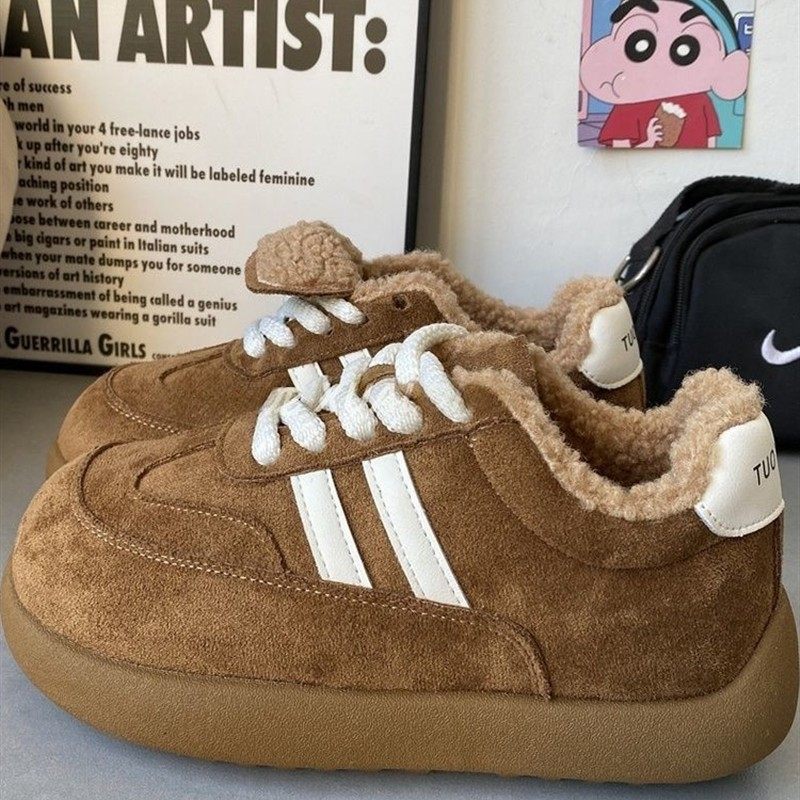 爆款百搭小众厚底板鞋女秋季德训鞋2025新款面包鞋轻便休闲运动鞋,女鞋,休闲板鞋,淘宝优惠券,粉丝福利购,淘宝优惠卷