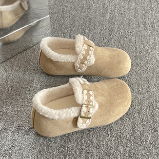 厚底勃肯鞋子女2025新款爆款冬季时尚保暖加绒二棉女鞋穆勒鞋棉鞋