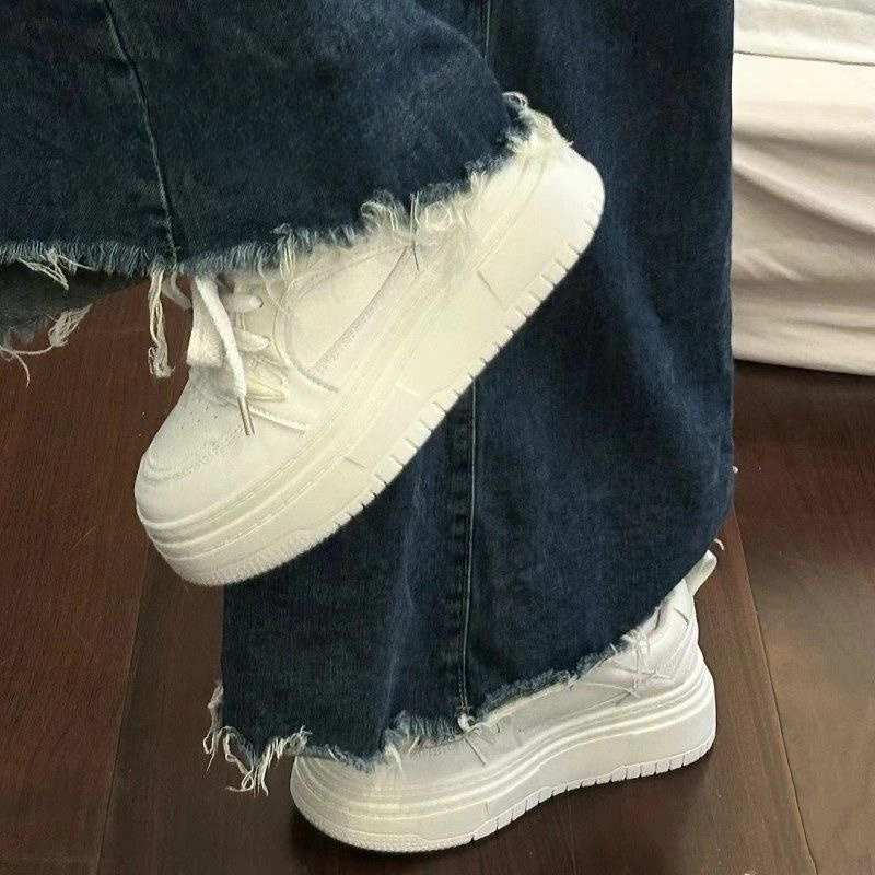 厚底小白鞋女2025秋冬季新款休闲百搭学生白鞋原创鞋子小众板鞋女