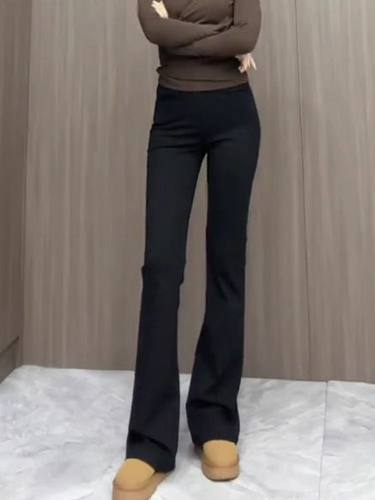 休闲西裤弹力显瘦喇叭裤