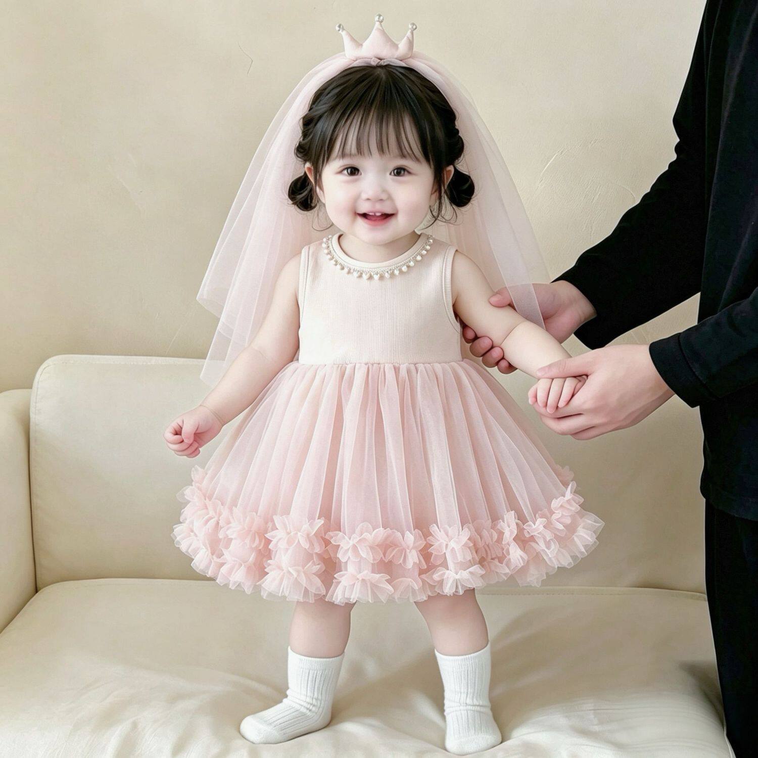 女童夏装连衣裙2026新款洋气0-1-2-3-4岁女宝宝婴幼儿公主蓬蓬裙