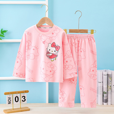 无骨纯棉内衣套装棉卡通秋冬