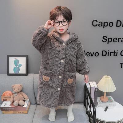 其他法兰绒睡袍加厚保暖