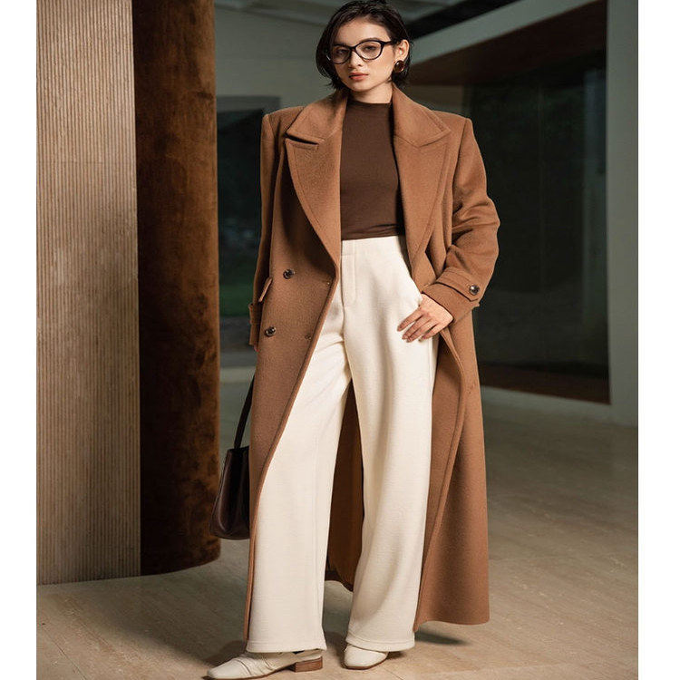 冬装新款女装宽松西装领时尚毛呢外套长款纯色气质呢子大衣遮肉,女装/女士精品,毛呢外套,淘宝优惠券,粉丝福利购,淘宝优惠卷