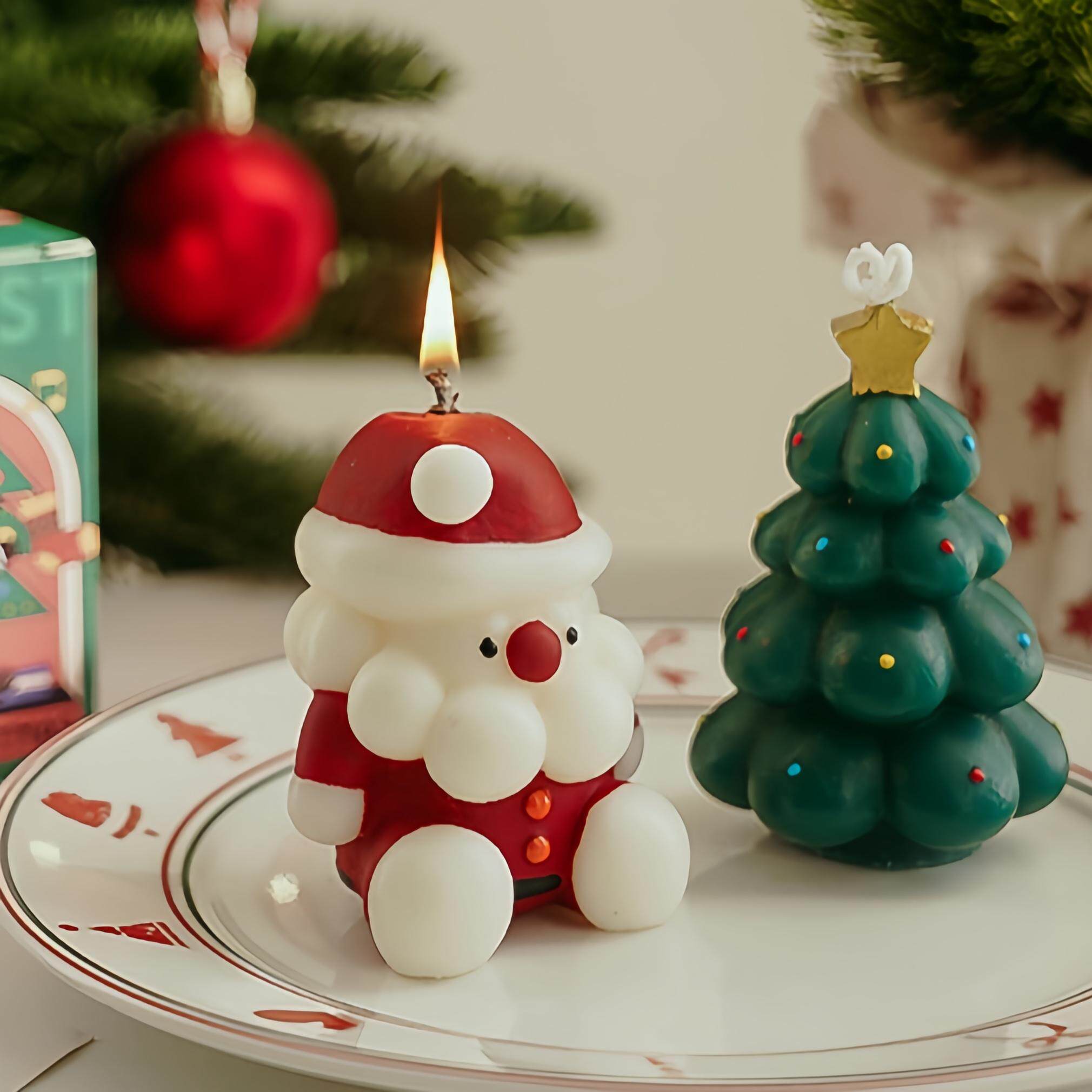 ins圣诞蜡烛摆件节日氛围装饰