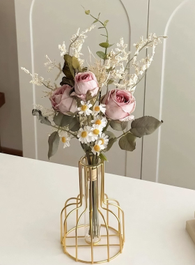 ins风仿真玫瑰花装饰花束摆设