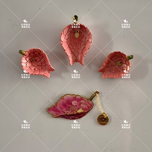 代购山东博物馆冰箱贴合集三粉彩秋操杯系列