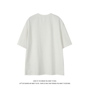 美式风简约重磅短袖T恤男女休闲宽松型百搭圆领上衣T3710-特价P27图片