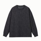 美式复古麻花纹圆领卫衣男宽松针织衫高级感打底衫T3693-特价P24，男装T恤，电商A007-1