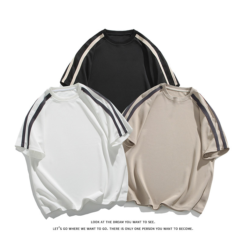 美式复古重磅撞色拼接T恤短袖男夏季新款插肩袖T3612-特价P29，男装T恤，电商A007-1