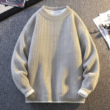 秋季新款圆领毛衣男宽松休闲百搭高级感上衣ZB7093-特价52，男装卫衣，电商A007-1