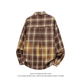 港风慵懒风休闲宽松潮流大码百搭情侣格子衬衫C2158-特P28无差价，男装衬衫，电商A007-1