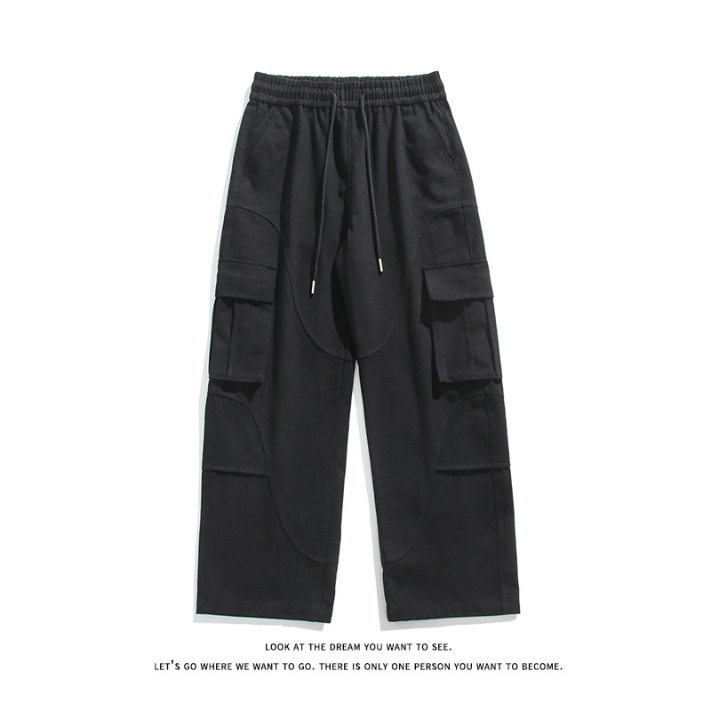 全棉加厚水洗工装多口袋休闲裤男潮流大码直筒K8576-P47【特价】,男装工装外套,电商A007-1