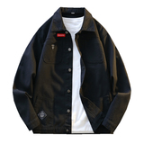 工装风翻领牛仔夹克男休闲宽松纽扣多口袋长袖外套JB80-特价P53，男装夹克，电商A007-1