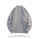 千鸟格亨利领潮流复古上衣宽松休闲简约男女卫衣T3691-特价P24，男装卫衣，电商A007-1