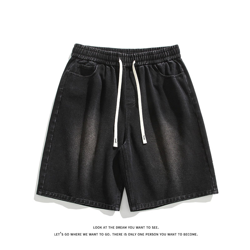 夏新百搭美式休闲松紧腰水洗潮流牛仔短裤子男DK8490-P32【特价】，男装牛仔裤，电商A007-1