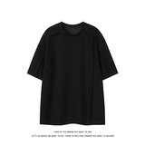 简约美式重磅短袖T恤男女宽松型圆领基础款日常上衣T3702-特价P27，男装T恤，电商A007-1