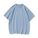 美式纯色休闲风短袖T恤男女宽松简约款重磅圆领上衣T3495-特价P20，男装T恤，电商A007-1