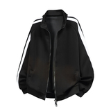 运动撞色开衫卫衣大码宽松休闲立领外套W4641-P48【特价】，女装短外套，电商A007-1