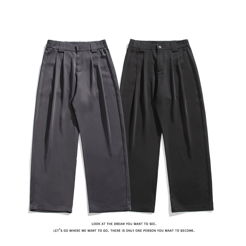 男休闲西裤男裤子宽松大码潮男垂感直筒裤K8554-P40【特价】图片