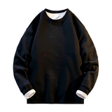 秋季新款纯色长袖上衣男女同款设计感线条宽松卫衣W4684-特价P50，男装卫衣，电商A007-1