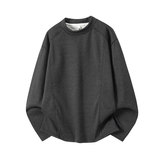 美式套头半高领加绒保暖卫衣灰色长袖加厚打底上衣TDR119-特价P26，男装T恤，电商A007-1