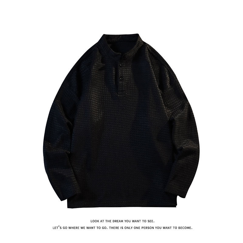 千鸟格亨利领潮流复古上衣宽松休闲简约男女卫衣T3691-特价P24，男装卫衣，电商A007-1