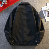 工装风翻领牛仔夹克男休闲宽松纽扣多口袋长袖外套JB80-特价P53，男装夹克，电商A007-1