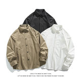 纯色重磅长袖衬衫男大码衬衣上衣外套C2209-P32【特价】，男装衬衫，电商A007-1