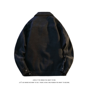 牛仔外套宽松大码简约休闲百搭潮流水洗牛仔衣夹克J7009-特价68图片