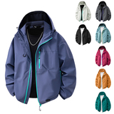 连帽抽绳冲锋衣外套男宽松休闲百搭高级感夹克上衣F7870-特价P45，男装夹克，电商A007-1