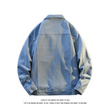 宽松翻领牛仔夹克外套潮流工装上衣宽松休闲纯色J9102-特价P51，男装夹克，电商A007-1