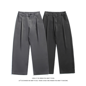 休闲三丝斜西裤裤子宽松大码男垂感直筒裤K8555-P35【特价】，男装西裤，电商A007-1